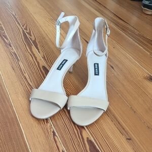 Nine West Nude Ankle Strap Heels